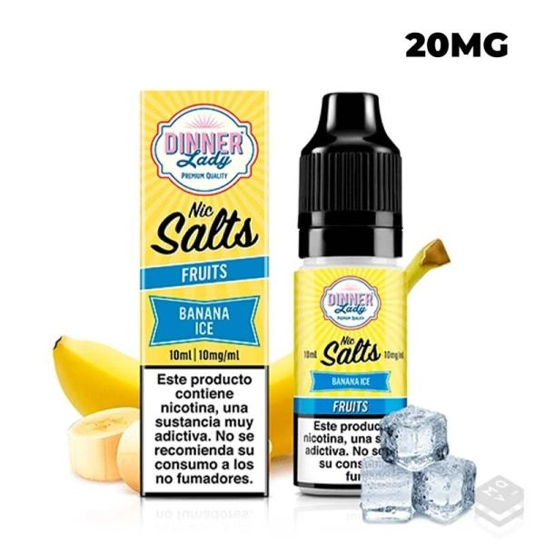 NICOTINE SALTS DINNER LADY BANANA ICE 10ML VAPE