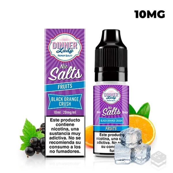 NICOTINE SALTS DINNER LADY BLACK ORANGE CRUSH 10ML VAPE