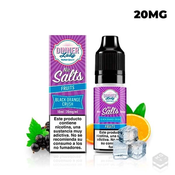 NICOTINE SALTS DINNER LADY BLACK ORANGE CRUSH 10ML VAPE