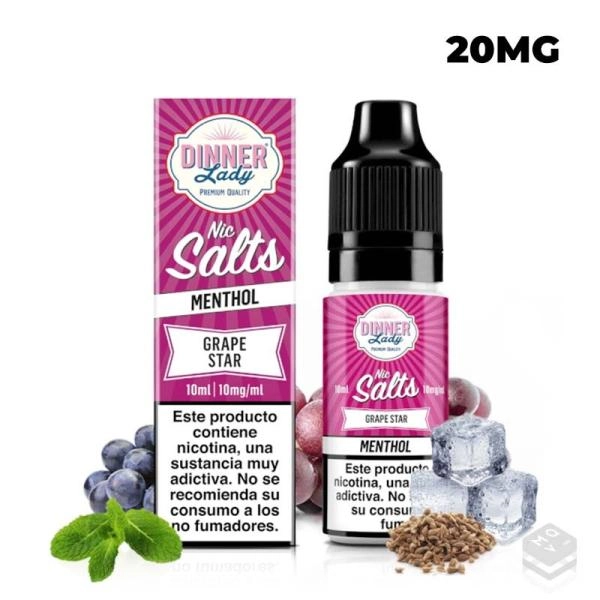 NICOTINE SALTS DINNER LADY GRAPE STAR 10ML VAPE