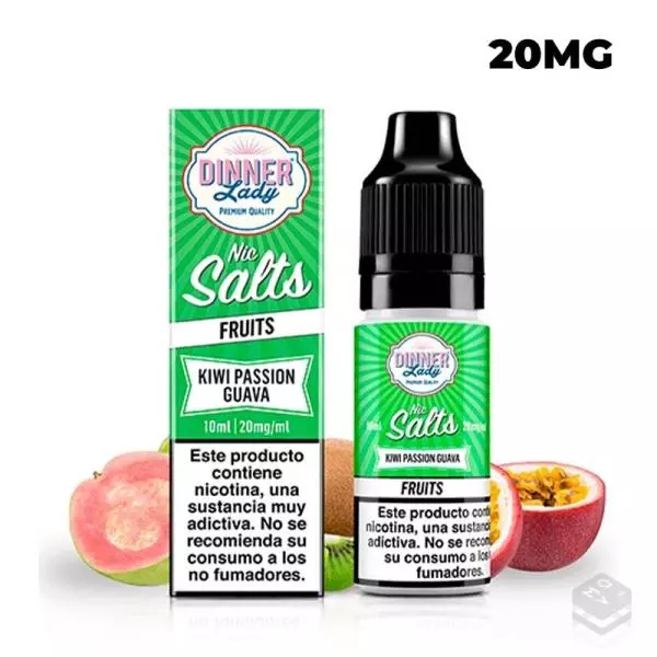 NICOTINE SALTS DINNER LADY KIWI PASSION GUAVA 10ML VAPE