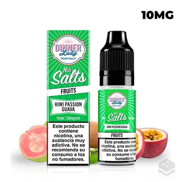 NICOTINE SALTS DINNER LADY KIWI PASSION GUAVA 10ML VAPE