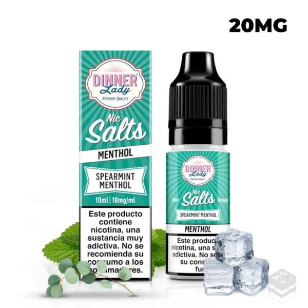 NICOTINE SALTS DINNER LADY SPEARMINT MENTHOL 10ML VAPE