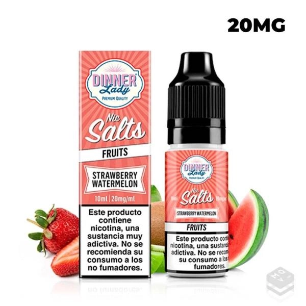 NICOTINE SALTS DINNER LADY STRAWBERRY WATERMELON 10ML VAPE