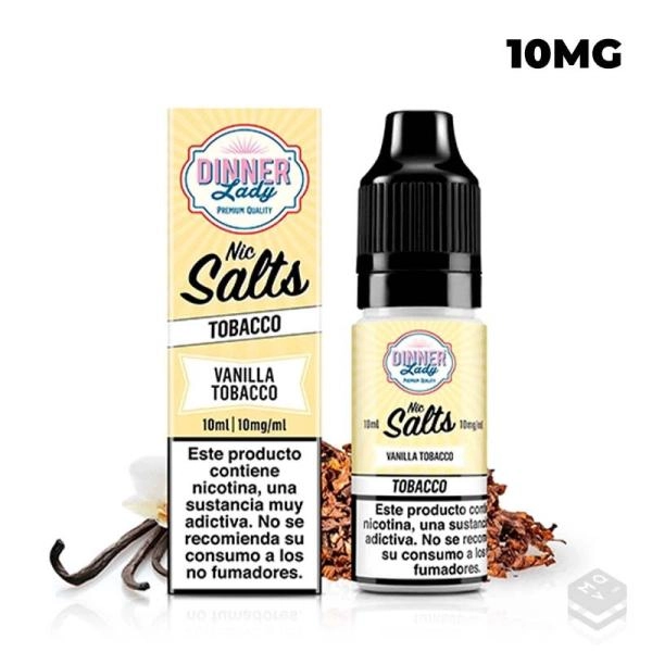 NICOTINE SALTS DINNER LADY VANILLA TOBACCO 10ML VAPE