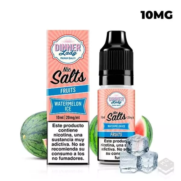 NICOTINE SALTS DINNER LADY WATERMELON ICE 10ML VAPE