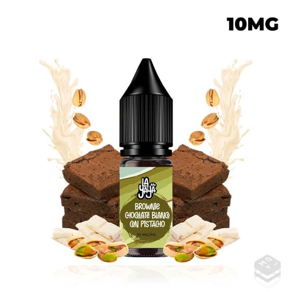 SALES DE NICOTINA BROWNIE CHOCOLATE BLANCO CON PISTACHO LA YAYA SALT 10ML