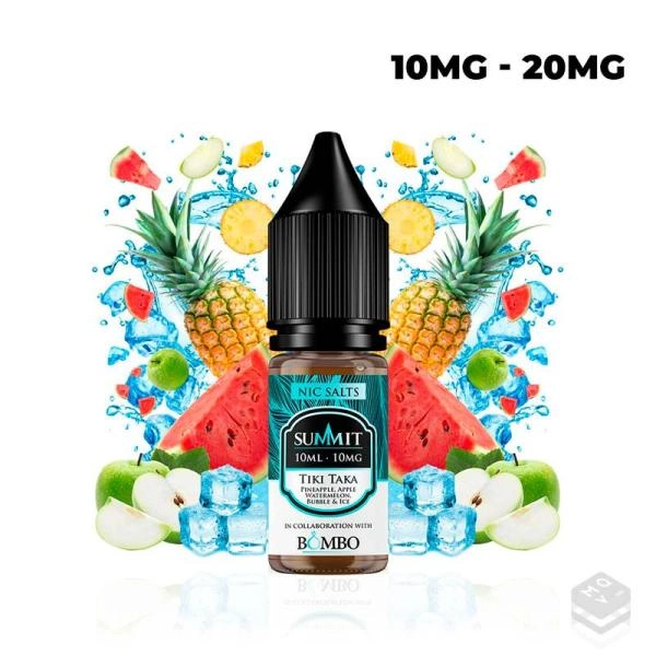 NICOTINE SALTS TIKI TAKA SUMMIT & BOMBO 10ML VAPE