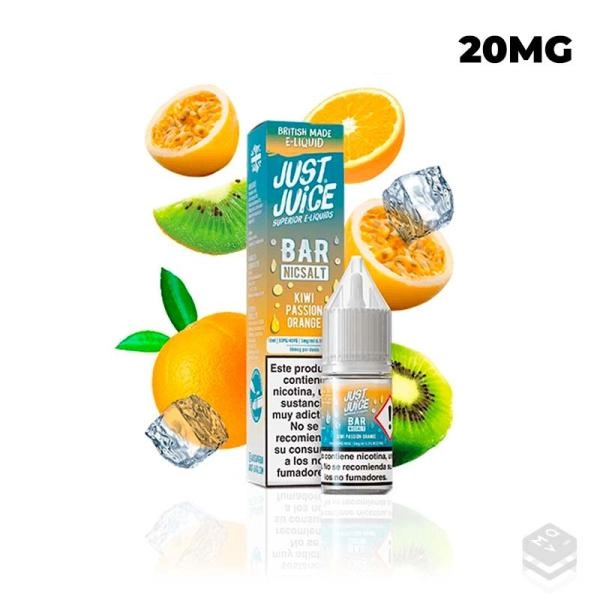 NIC SALTS KIWI PASSION ORANGE JUST JUICE BAR 10ML