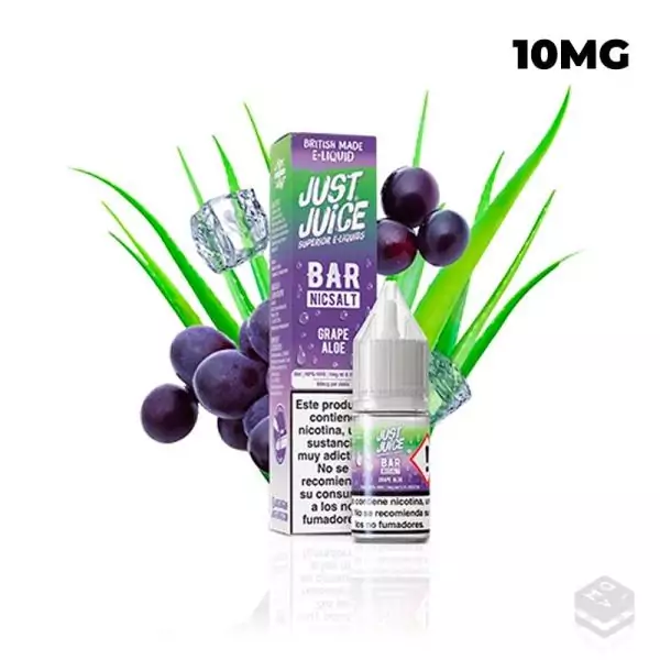 NIC SALTS GRAPE ALOE JUST JUICE BAR 10ML