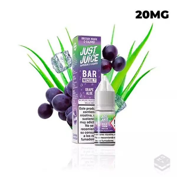 NIC SALTS GRAPE ALOE JUST JUICE BAR 10ML