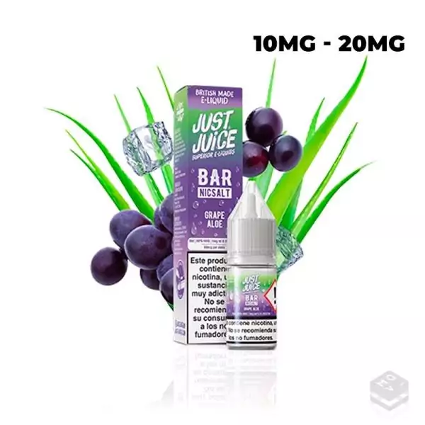 NIC SALTS GRAPE ALOE JUST JUICE BAR 10ML