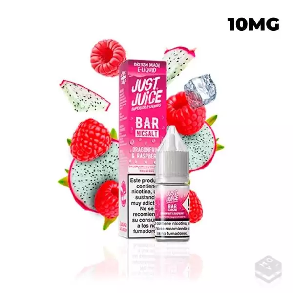 NIC SALTS DRAGON FRUIT RASPBERRY JUST JUICE BAR 10ML