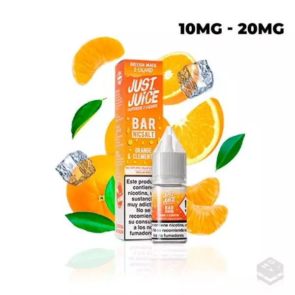 NIC SALTS ORANGE CLEMENTINE JUST JUICE BAR 10ML