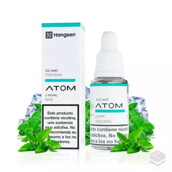 ELIQUID HANGSEN ATOM ICE MINT 10ML 12MG VAPE