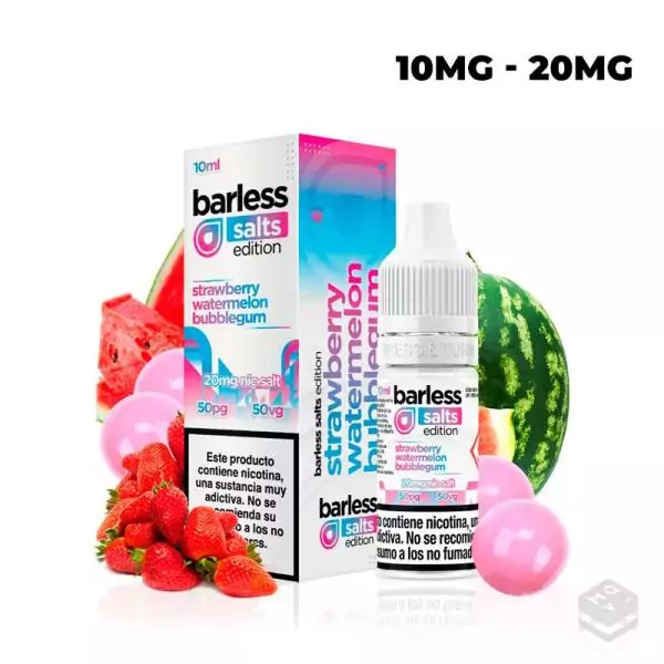 STRAWBERRY WATERMELON BUBBLEGUM 10ML BARLESS SALTS EDITION