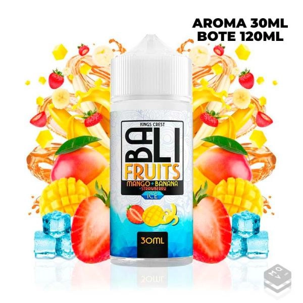 AROMA MANGO BANANA STRAWBERRY ICE 30ML BALI FRUITS BY KINGS CREST (LONGFILL)