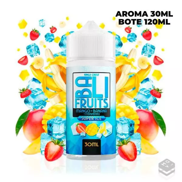 AROMA MANGO BANANA STRAWBERRY SUPER ICE 30ML BALI FRUITS BY KINGS CREST (LONGFILL)