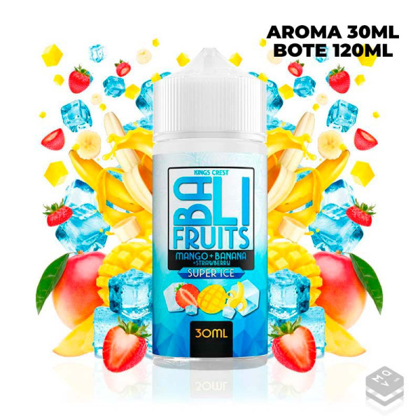 FLAVOUR MANGO BANANA STRAWBERRY SUPER ICE 30ML BALI FRUITS BY KINGS CREST (LONGFILL)