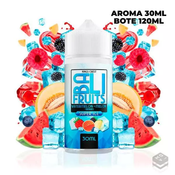 FLAVOUR WATERMELON MELON BERRIES SUPER ICE 30ML BALI FRUITS BY KINGS CREST (LONGFILL)