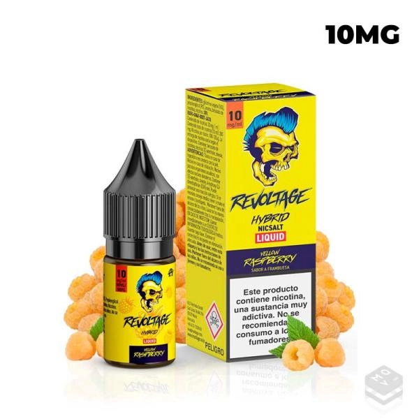 NICOTINE SALTS YELLOW RASPBERRY REVOLTAGE HYBRID 10ML