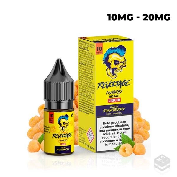 NICOTINE SALTS YELLOW RASPBERRY REVOLTAGE HYBRID 10ML