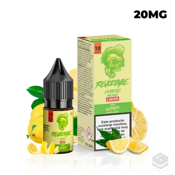 NICOTINE SALTS NEON LEMON REVOLTAGE HYBRID 10ML