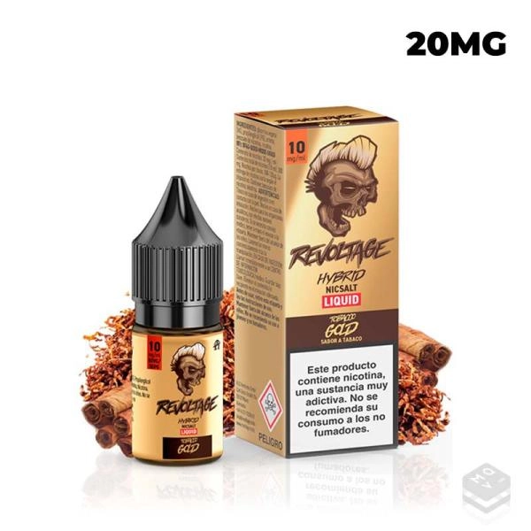 NICOTINE SALTS TOBACCO GOLD REVOLTAGE HYBRID 10ML