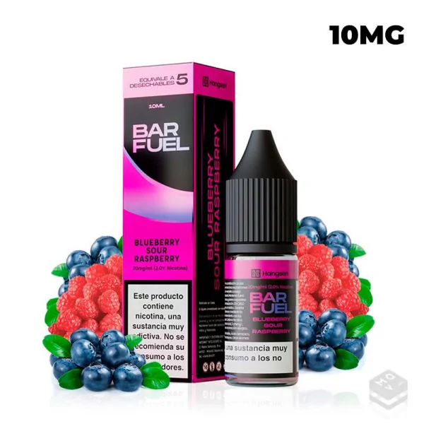 NIC SALT BLUEBERRY SOUR RASPBERRY BAR FUEL BY HANGSEN 10ML