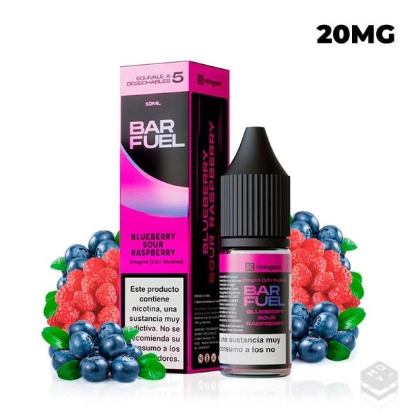 NIC SALT BLUEBERRY SOUR RASPBERRY BAR FUEL BY HANGSEN 10ML