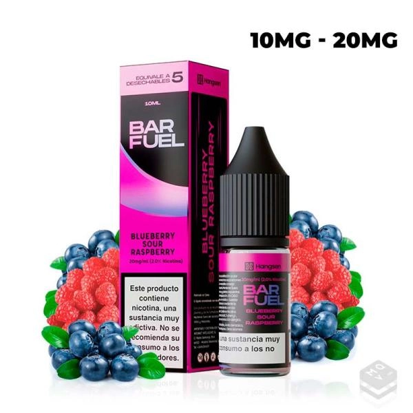 SALES DE NICOTINA BLUEBERRY SOUR RASPBERRY BAR FUEL BY HANGSEN 10ML