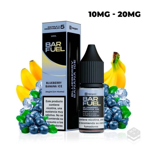 NIC SALT BLUEBERRY BANANA ICE BAR FUEL BY HANGSEN 10ML