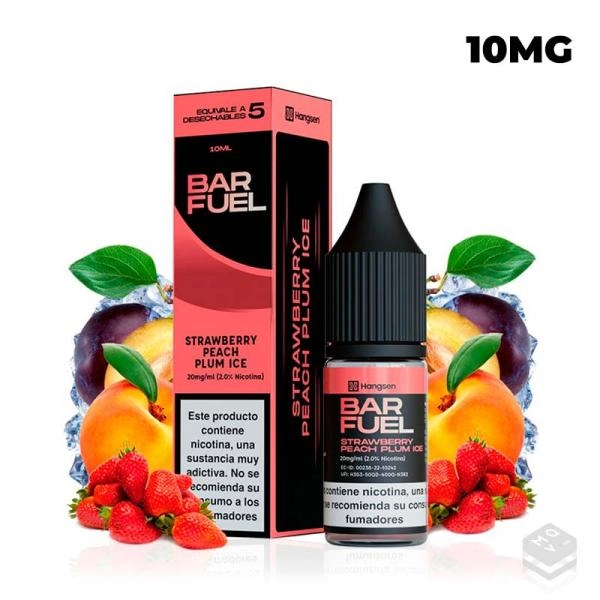 SALES DE NICOTINA STRAWBERRY PEACH PLUM ICE BAR FUEL BY HANGSEN 10ML