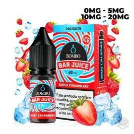 SUPER STRAWBERRY ICE BAR JUICE BY BOMBO 10ML NICOTINE SALTS