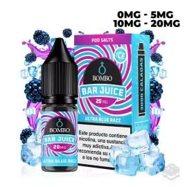 ULTRA BLUE RAZZ ICE BAR JUICE BY BOMBO 10ML NICOTINE SALTS