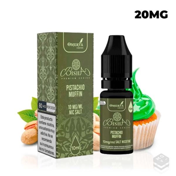 NICOTINE SALT BISHA SALTS PISTACHIO MUFFIN OMERTA 10ML