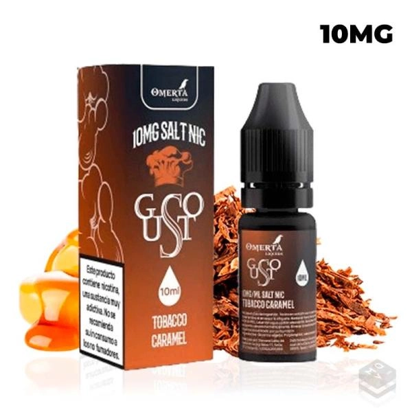 NICOTINE SALT GUSTO SALTS TOBACCO CARAMEL OMERTA 10ML