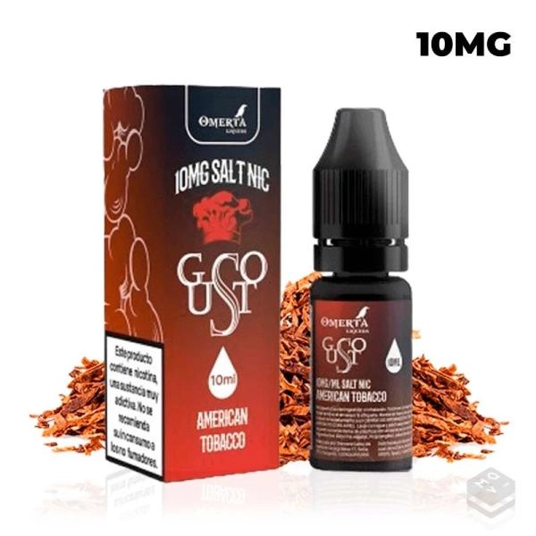 NICOTINE SALT GUSTO SALTS AMERICAN TOBACCO OMERTA 10ML