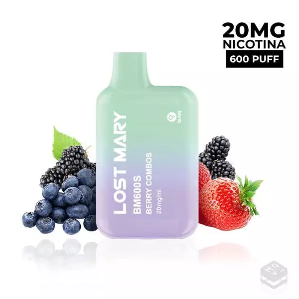 VAPER DESECHABLE LOST MARY BM600S BERRY COMBOS 20MG