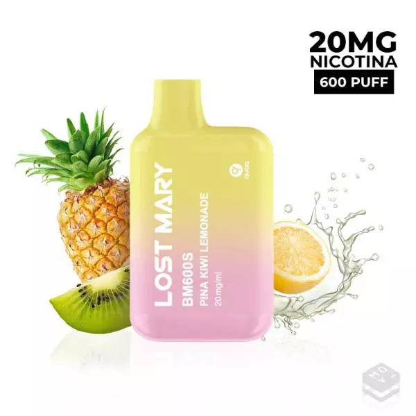 DISPOSABLE VAPE LOST MARY BM600S PIÑA KIWI LEMONADE 20MG