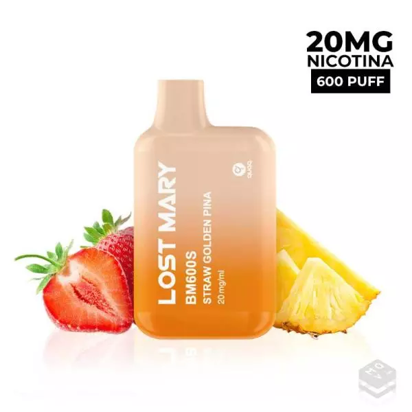 VAPER DESECHABLE LOST MARY BM600S STRAW GOLDEN PIÑA 20MG