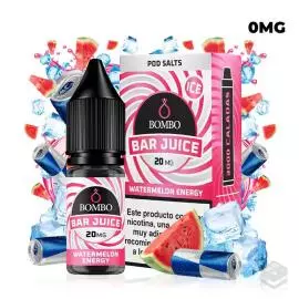 WATERMELON ENERGY ICE BAR JUICE BY BOMBO 10ML NICOTINE SALTS