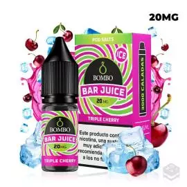 TRIPLE CHERRY ICE BAR JUICE BY BOMBO 10ML NICOTINE SALTS