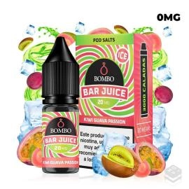 KIWI GUAVA PASSION ICE BAR JUICE BY BOMBO 10ML NICOTINE SALTS