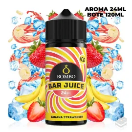 AROMA BANANA STRAWBERRY ICE BAR JUICE BY BOMBO 24ML LONGFILL