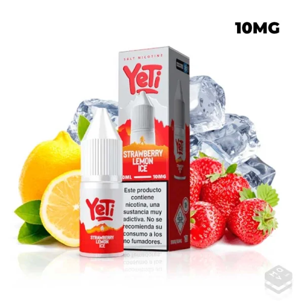 NIC SALT STRAWBERRY LEMON ICE YETI SUMMIT SALT 10ML