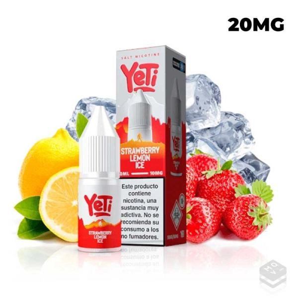 NIC SALT STRAWBERRY LEMON ICE YETI SUMMIT SALT 10ML