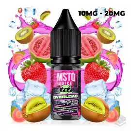 NICOTINE SALTS STRAWBERRY KIWI PASSION ICE MSTQ JUICE OVERLOAD 10ML