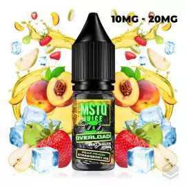 NICOTINE SALTS PEAR PEACH STRAWBERRY ICE MSTQ JUICE OVERLOAD 10ML