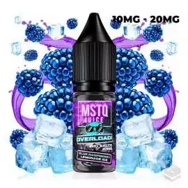 NICOTINE SALTS BLUE RASPBERRY LEMONADE ICE MSTQ JUICE OVERLOAD 10ML